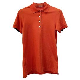 Top Hermès in cotone arancione