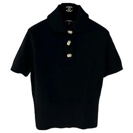 Chanel Schwarzer Kaschmir Strick