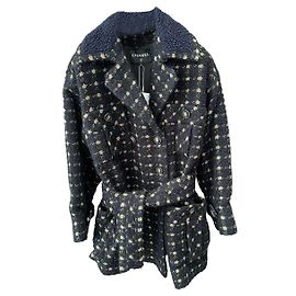 Abrigo Chanel de lana multicolor Talla 34