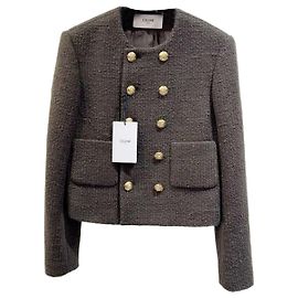 Céline Wool Jacket Multi Color Size 36