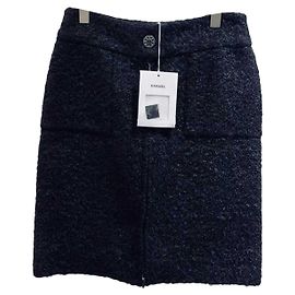 Chanel Rock aus Wolle Schwarz Größe 36