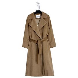 Abrigo Max Mara Camel de Lana con Cinturón