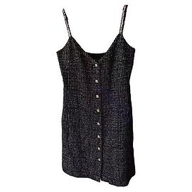 Chanel Tweed Kleid Mehrfarbig Größe 38