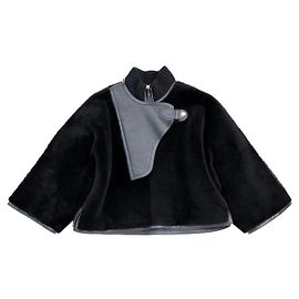 Cappotto Hermès Nero in Montone Donna Taglia 34