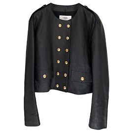 Céline Lederjacke Schwarz