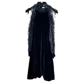 Autre Marque Vestido Dior de terciopelo azul marino