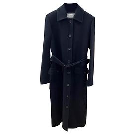 Autre Marque Cappotto Saint Laurent in lana nero taglia 38