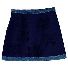 Falda Chanel de algodón multicolor Talla 36