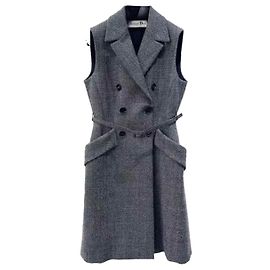 Autre Marque Vestido Dior de lana gris