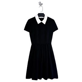 Abito Principessa a Sirena Miu Miu in Chiffon Nero
