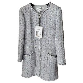 Cappotto Chanel in Tweed Multicolore Taglia 34