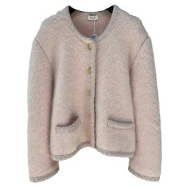 Céline Jacke aus Wolle Rosa
