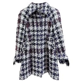Chanel Wollmantel Mehrfarbig Größe 36