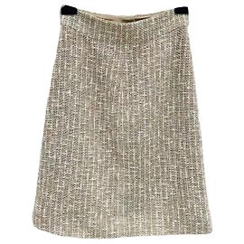 Chanel Rock aus Leinen beige