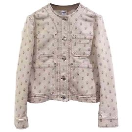 Hermès Jacke Beige Baumwolle Größe 38