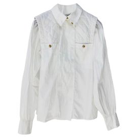 Top Chanel in cotone bianco taglia 40