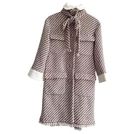 Chanel Wollmantel Mehrfarbig Größe 36