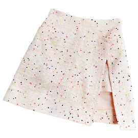 Falda Chanel de tweed rosa