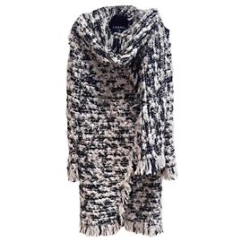 Chanel Wool Coat Multi Color Size 34