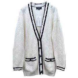 Chanel Malha de Cashmere Branca 34 FR