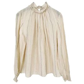 Autre Marque Dior Oberteil aus Leinen Beige Größe 36