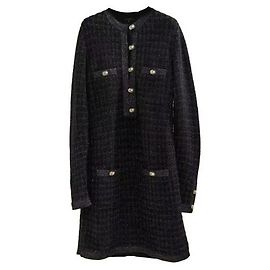 Chanel Kleid aus Wolle Schwarz