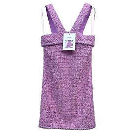 Chanel Kleid aus rosa Tweed Größe 34