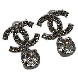 Chanel Coco Mark Tropfenohrringe mit Strass