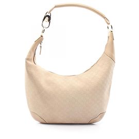 Borsa a tracolla Gucci in camoscio e pelle beige