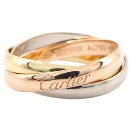Bague Cartier Trinity en or rose blanc et jaune 18K