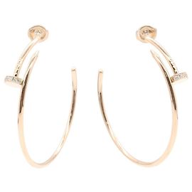 Pendientes de aro Cartier Juste un Clou con diamantes