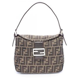 Fendi Zucca Brown Schultertasche