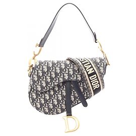 Borsa Saddle Christian Dior in Beige e Navy