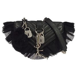 Autre Marque Saint Laurent Loulou Puffer Leather & Tulle