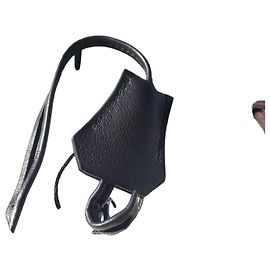 Hermès Clochette und Leder-Anhänger Schwarz für Kelly/Birkin