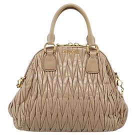 Borsa Convertible Dome Miu Miu in Pelle Matelassé Large