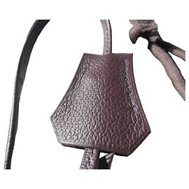Hermès Clochette e Tracolla in Pelle Marrone