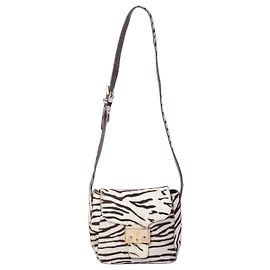 Bolso de hombro Prada con estampado de cebra