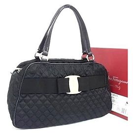 Borsa in nylon nero Salvatore Ferragamo
