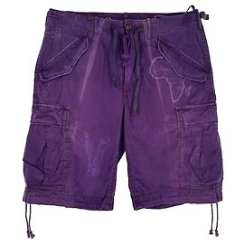 Pantaloncini Cargo Stampati Polo by Ralph Lauren in Cotone Violetto