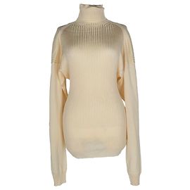 Bottega Veneta Bottega Rollkragenpullover aus cremefarbener Seide