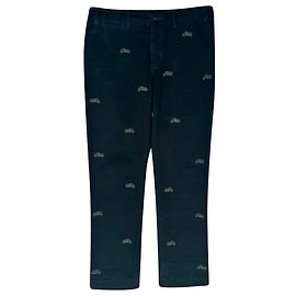 Pantaloni Chino Polo Ralph Lauren con ricamo Motorcycle in cotone nero