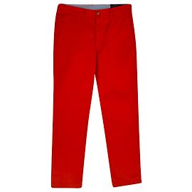 Pantaloni chino Polo Ralph Lauren con logo ricamato in cotone rosso
