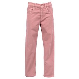 Jeans Straight-Leg Brunello Cucinelli em algodão rosa