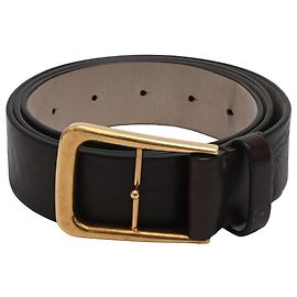  Brunello Cucinelli Buckled Belt in Dark Brown Leather