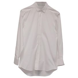 Autre Marque Camicia button-down Dior con ape ricamata in cotone bianco