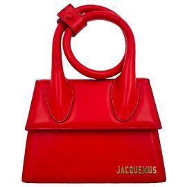 Jacquemus Large Le Chiquito Handtasche aus rotem Kalbsleder
