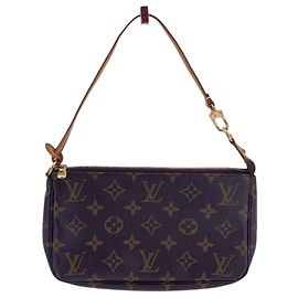 Louis Vuitton Pochette Accessoires Tasche aus braunem Monogram Canvas