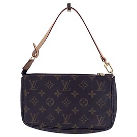 Louis Vuitton Bolsa Pochette Accessoires Vintage Monogram Brown Canvas