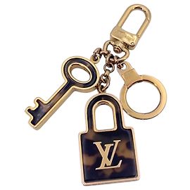 Louis Vuitton Tortoiseshell Resin And Gold Tone Key Holder Bag Charm
